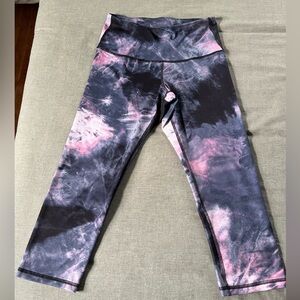 Old Navy Pink and Black Tie-Dye Leggings